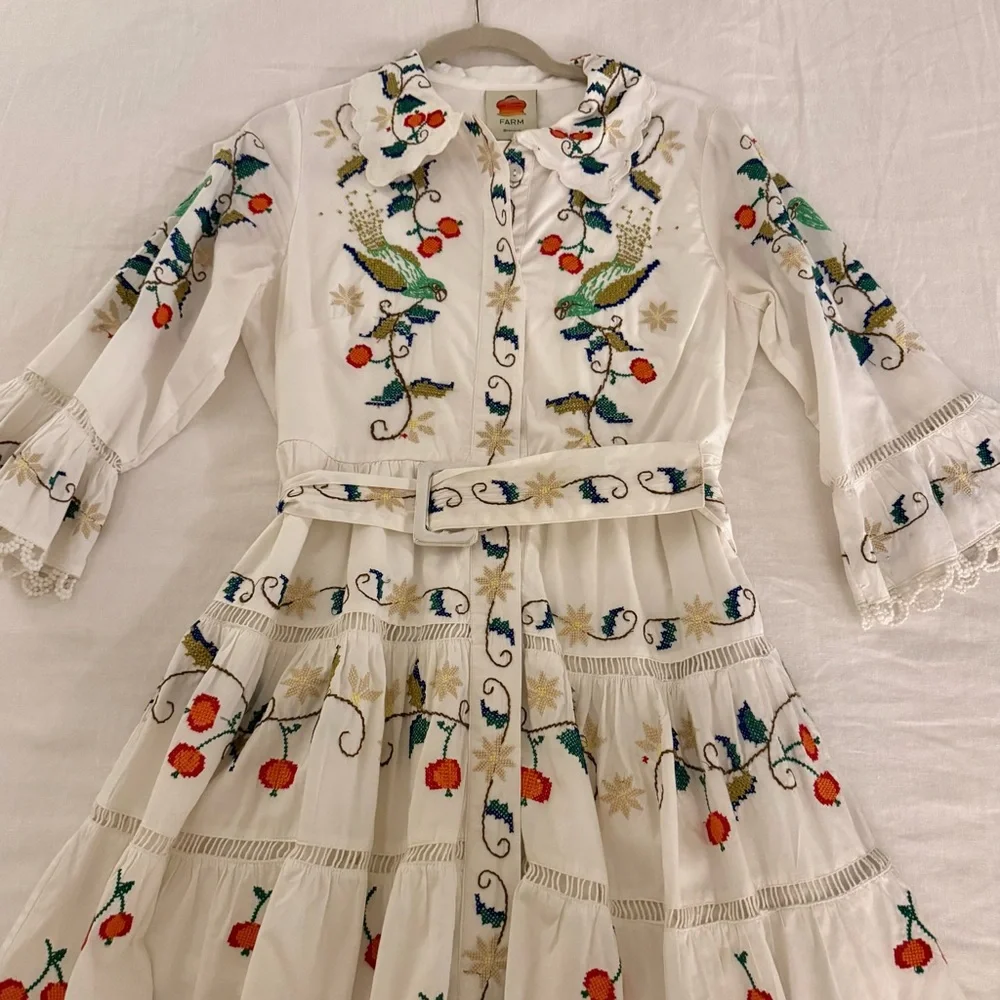 FARM Rio White Pitanga Mini Dress - Picture 2 of 2